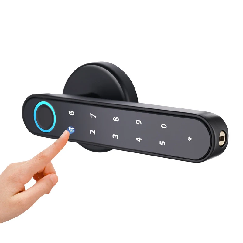 Tuya SmartLife APP Smart Fingerprint Password RFID Card Lock Dead Bolt With Key For Indoor Wooden Metal Door - Image 2